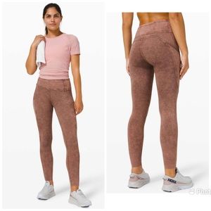 Lululemon Fast and Free Tight II 25" Ice Dye *Non-Reflective - size 10